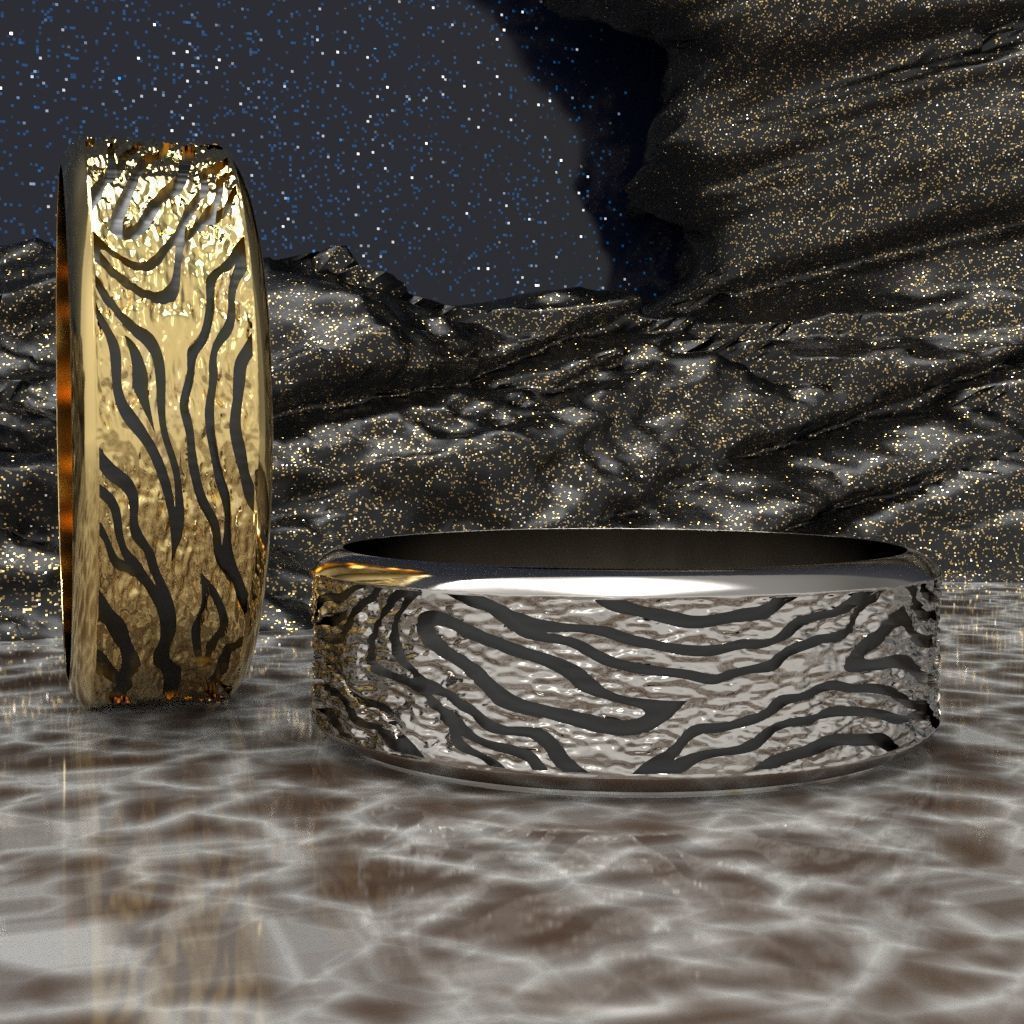 Rings Tree 3D print model_3