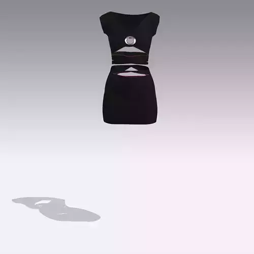 DRESS BLACK SMALL DEKOLETTE V NECKLINE