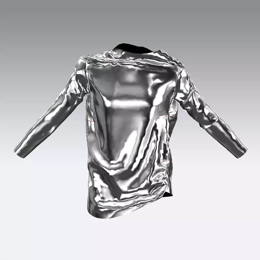 DRESS METALIC DRAPED LOOK 3D model