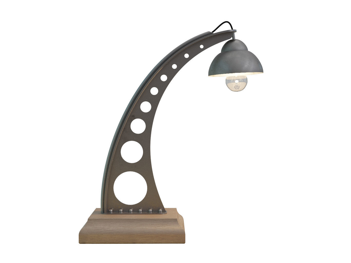 Art deco table lamp 3D model_5