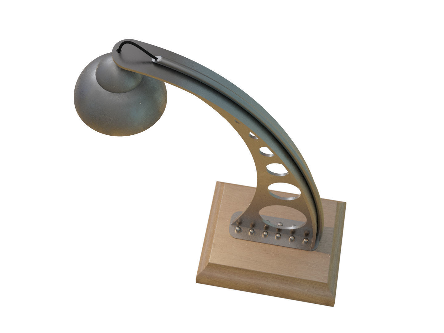 Art deco table lamp 3D model_4