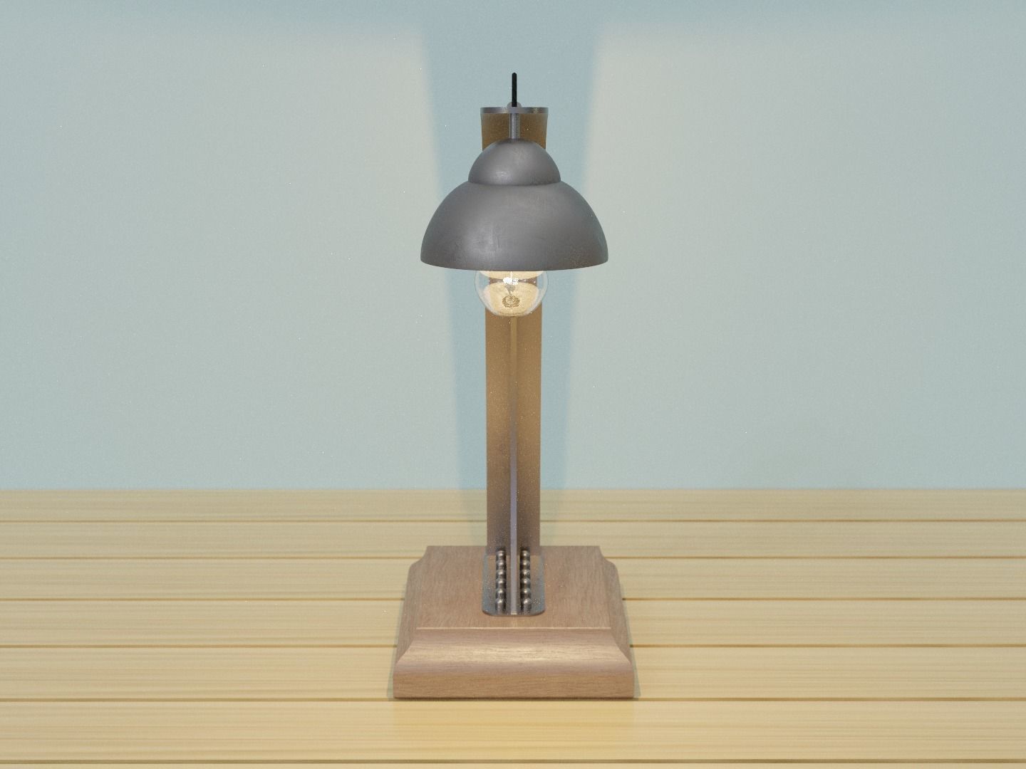Art deco table lamp 3D model_3