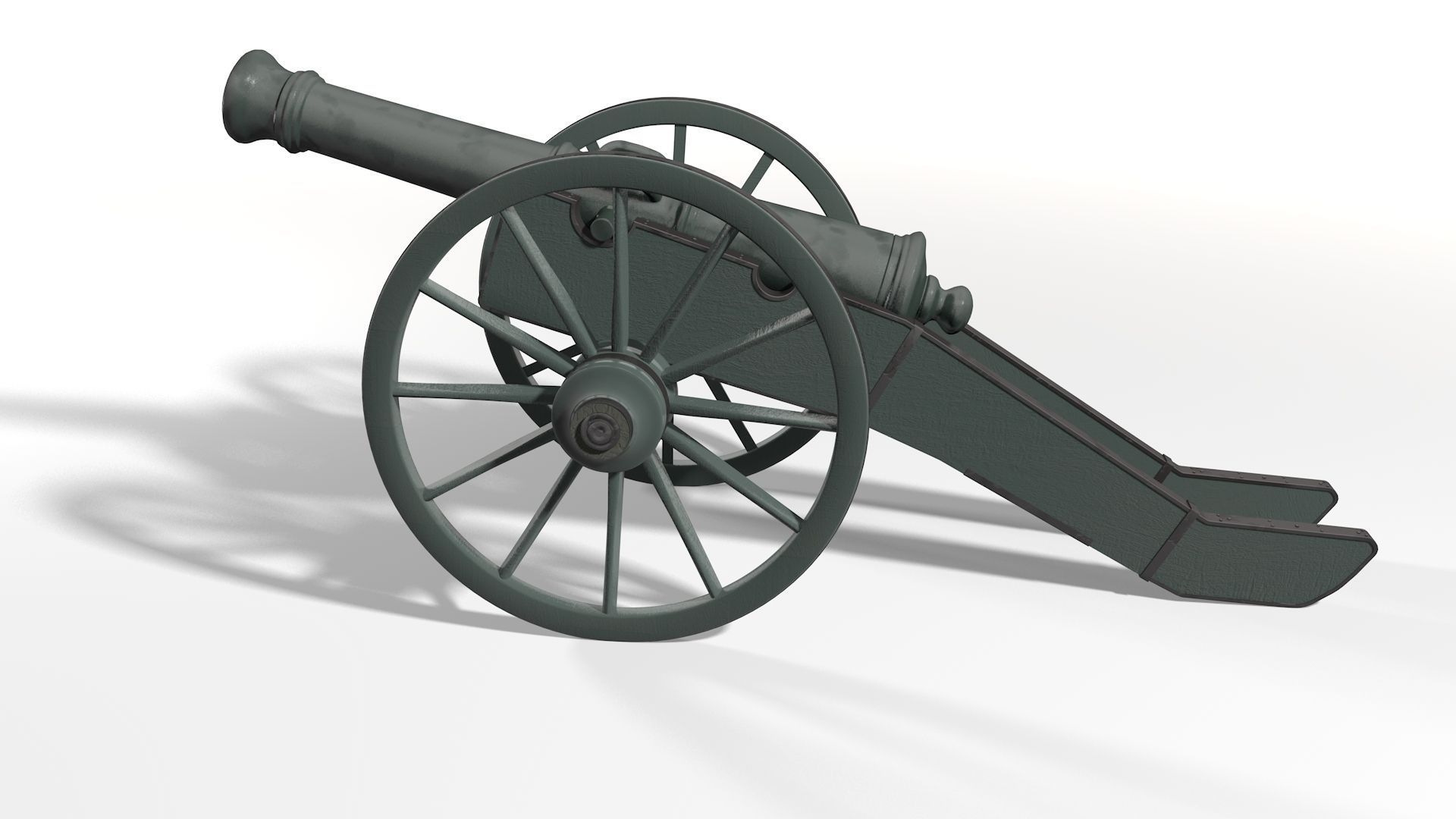 Old Cannon 3D model_5