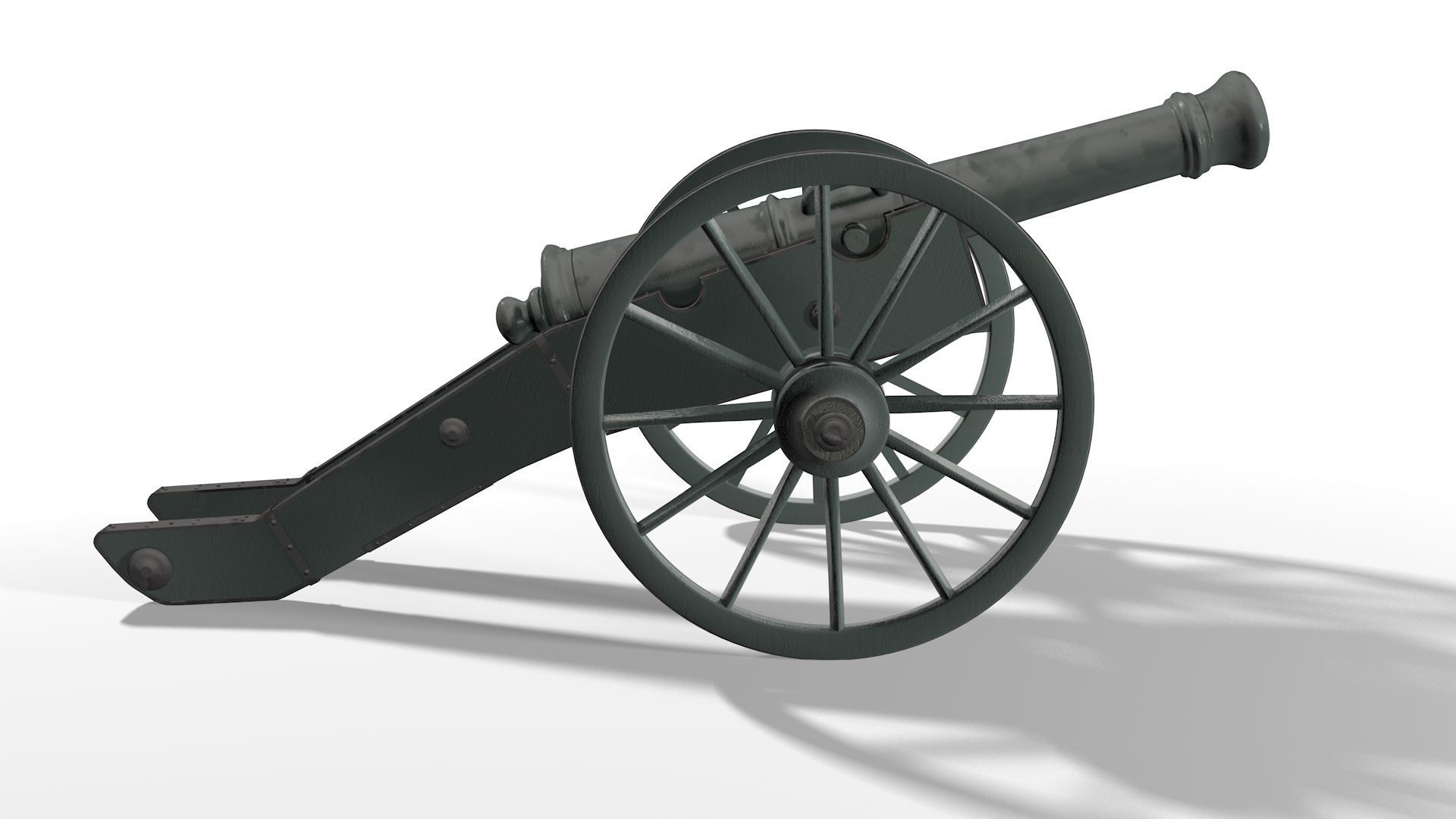 Old Cannon 3D model_2