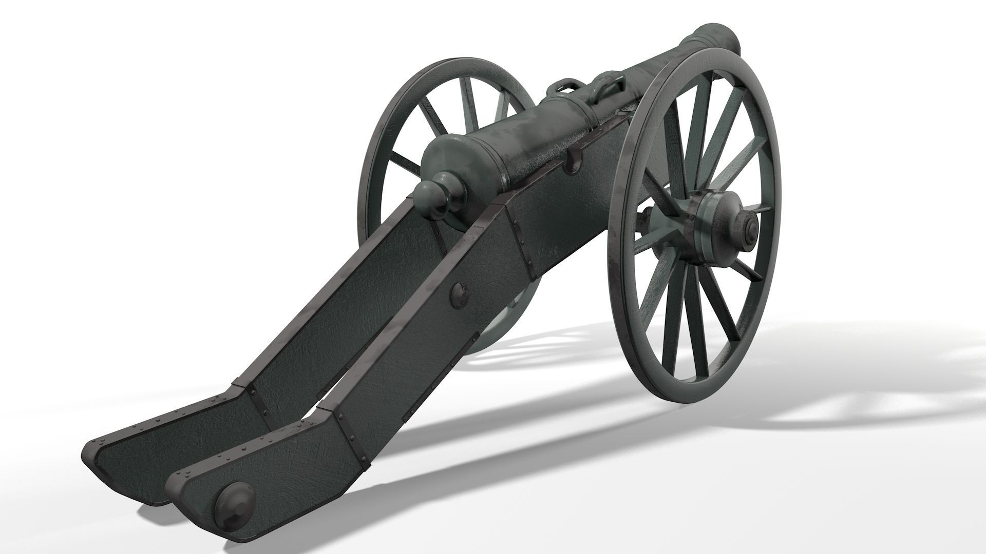 Old Cannon 3D model_1