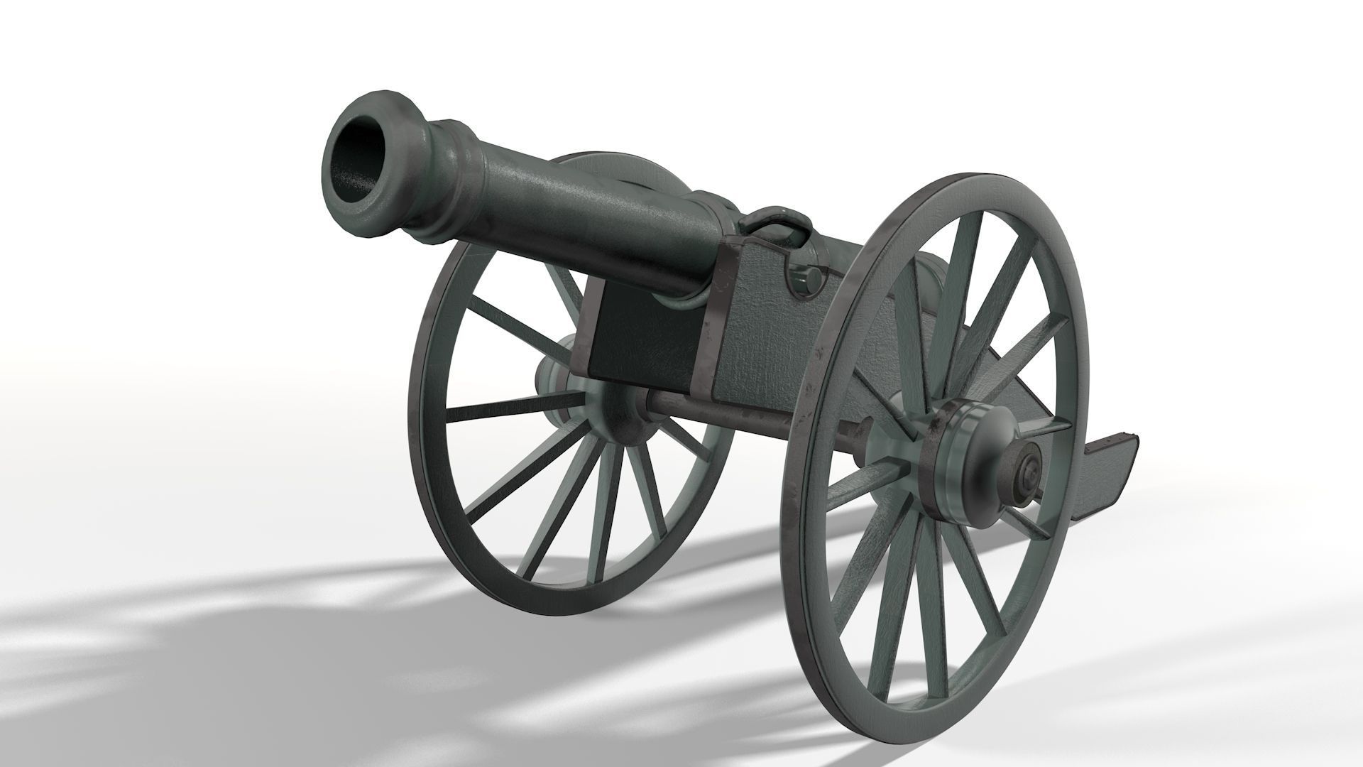 Old Cannon 3D model_4