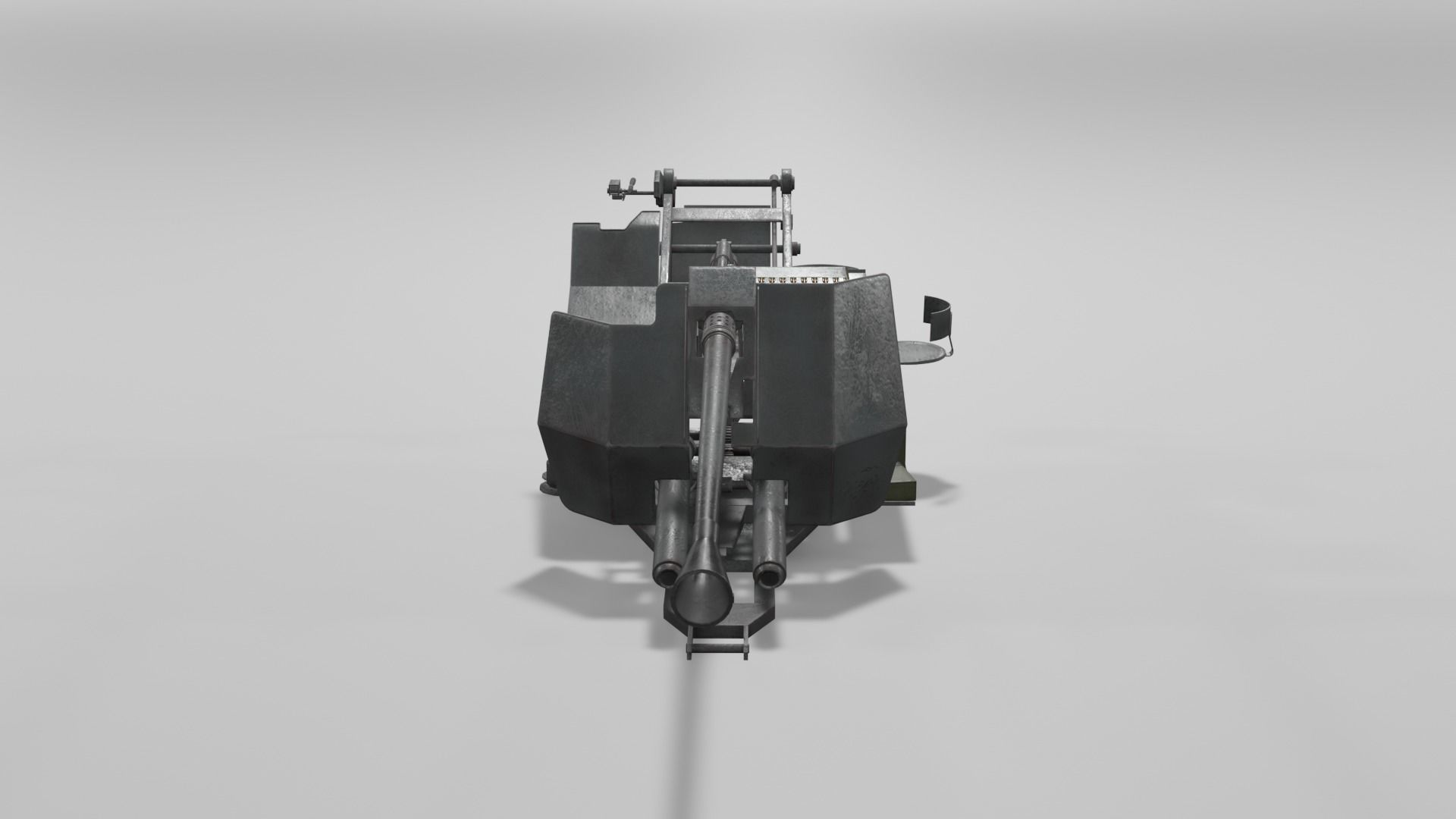 37 mm Flak 37 Anti Aircraft Gun Low-poly 3D model_23