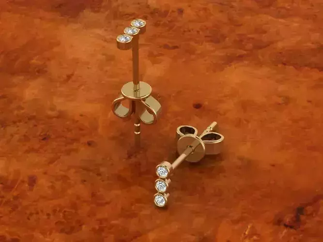 Diamond Jewelry Earring 3D print model