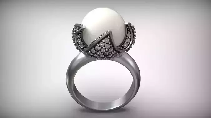 Luxury Cocktail Pearl Ring