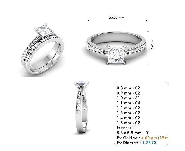 Engagement ring 17 3D print model