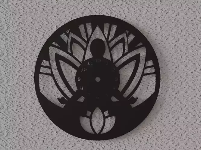 yoga wall clock
