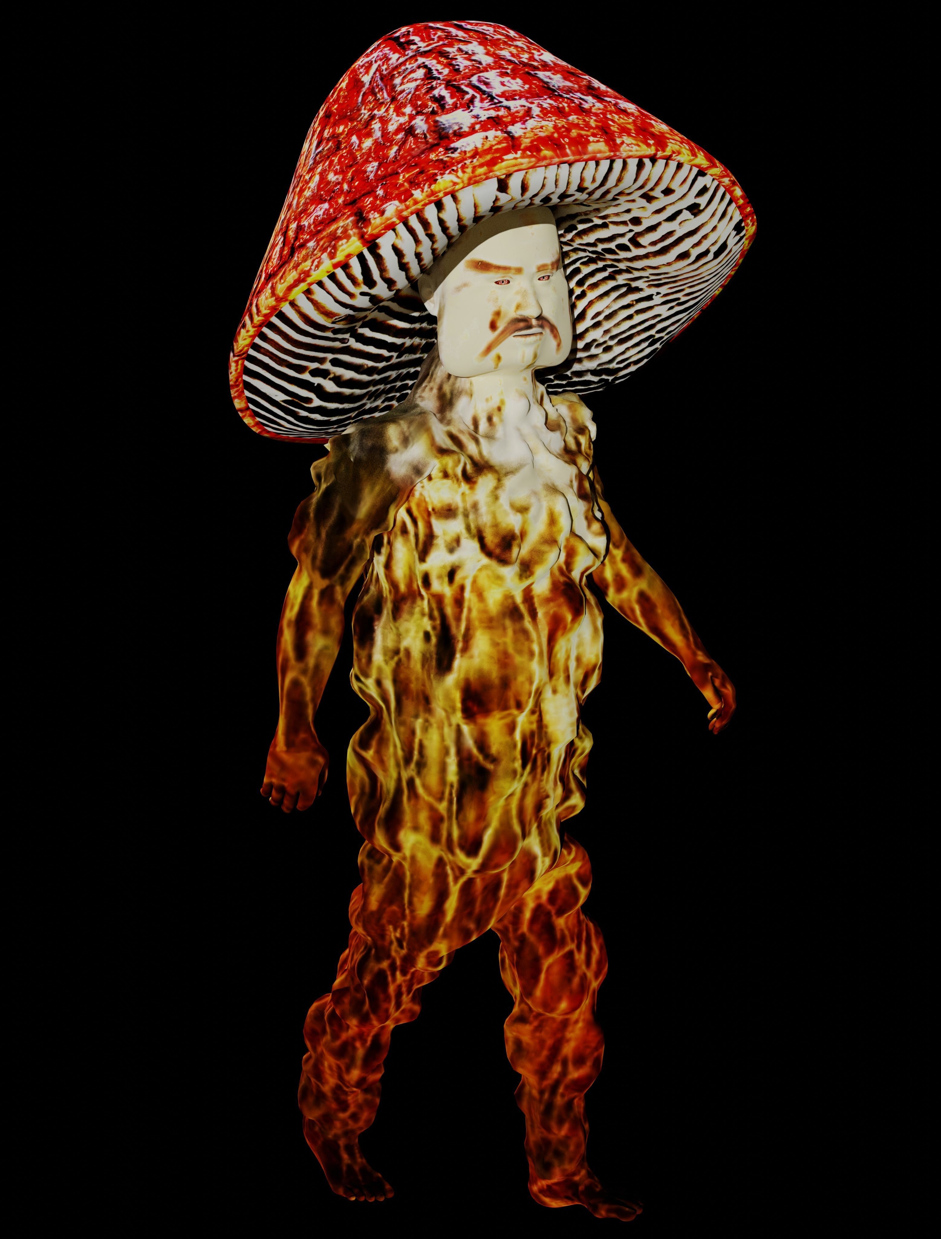 Mushrooman - Grzybiak - No1 Low-poly 3D model_4