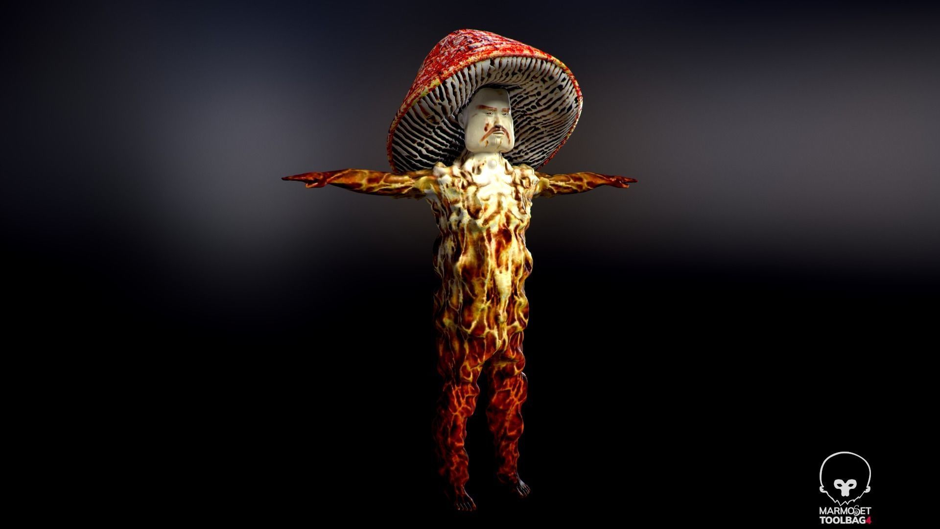 Mushrooman - Grzybiak - No1 Low-poly 3D model_3