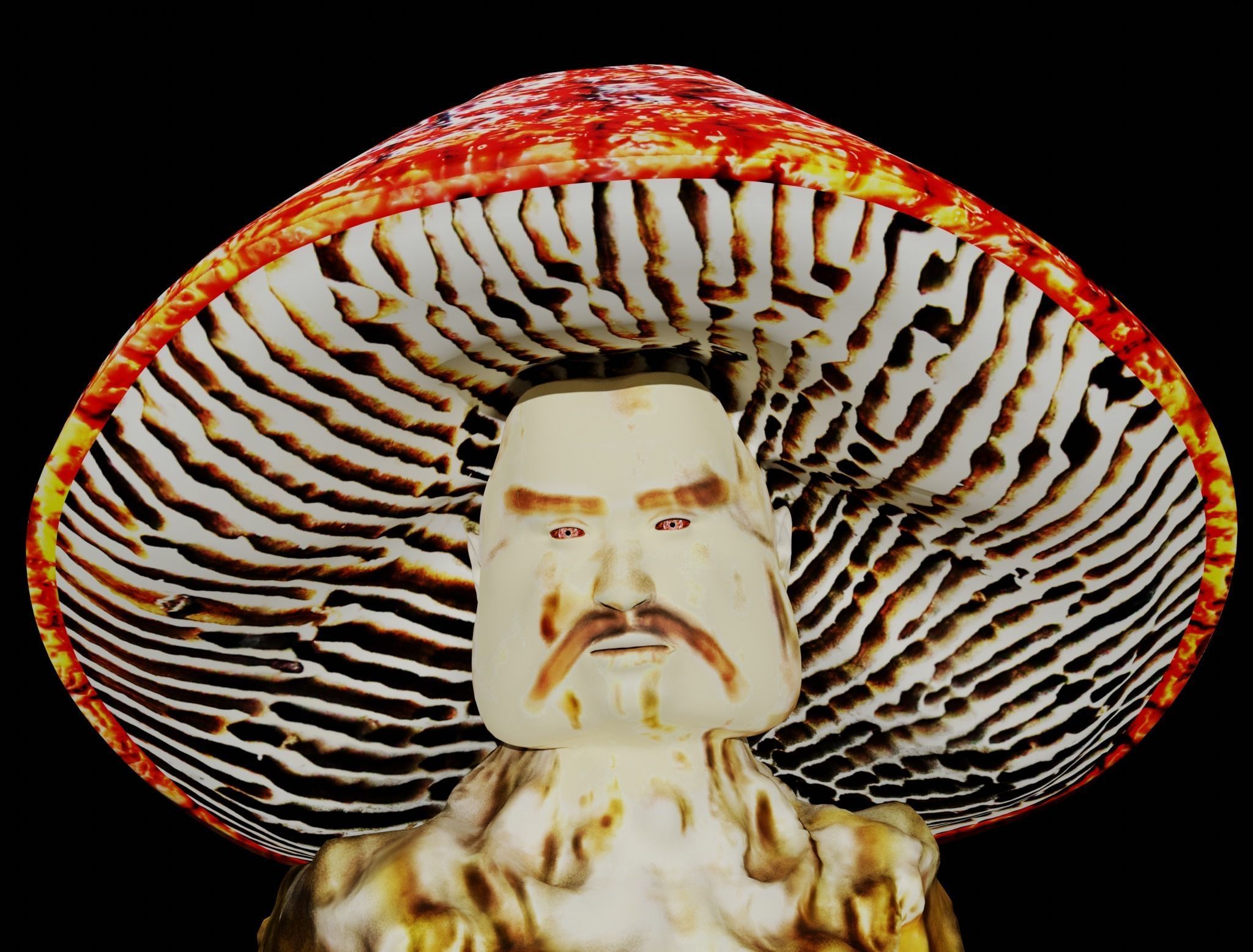 Mushrooman - Grzybiak - No1 Low-poly 3D model_9