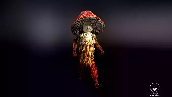 Mushrooman - Grzybiak - No1 Low-poly 3D model