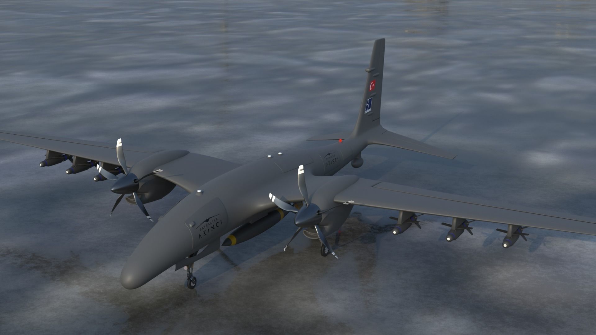 AKINCI Tiha - BAYRAKTAR UAV 3D model_5