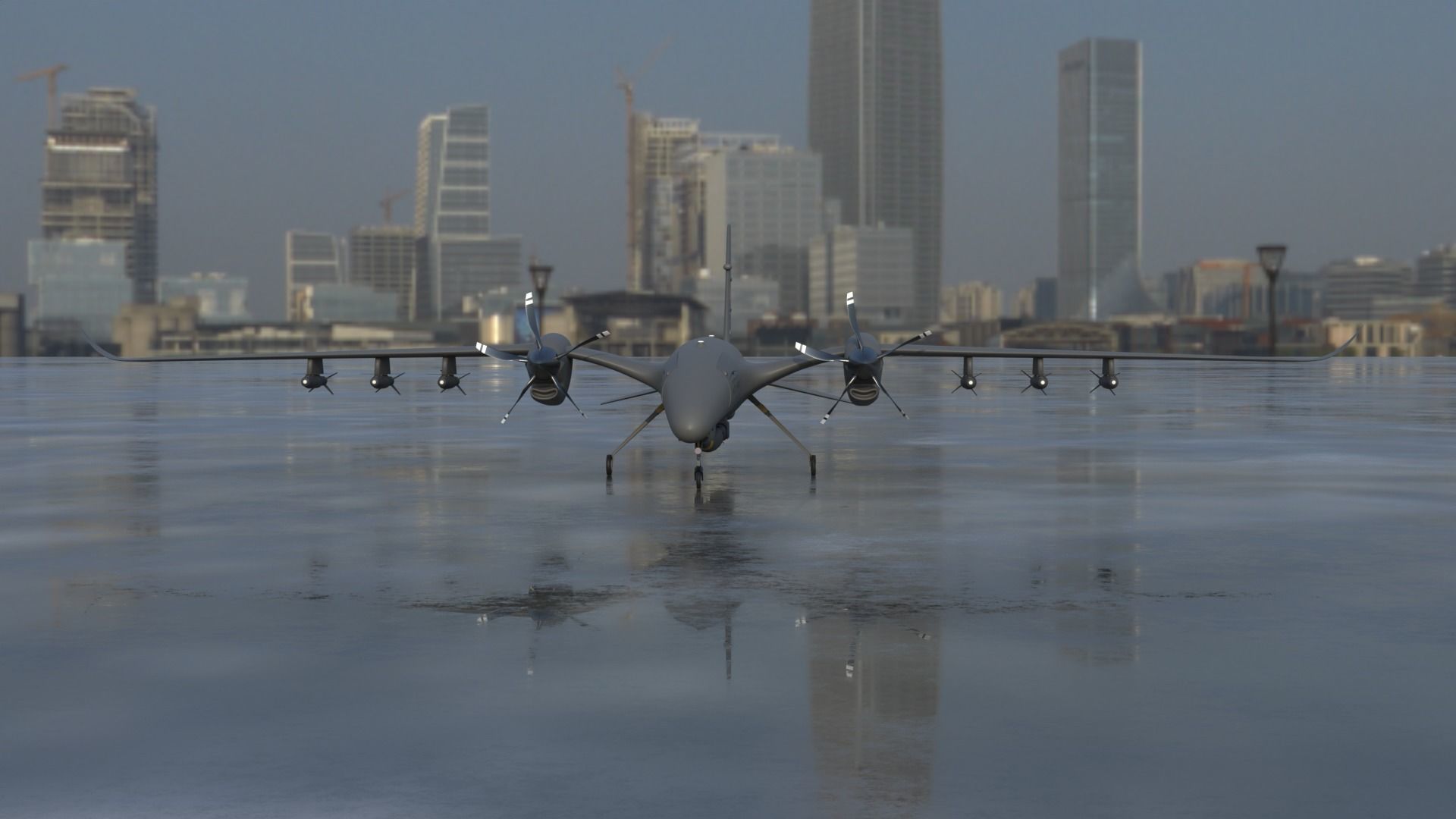 AKINCI Tiha - BAYRAKTAR UAV 3D model_4