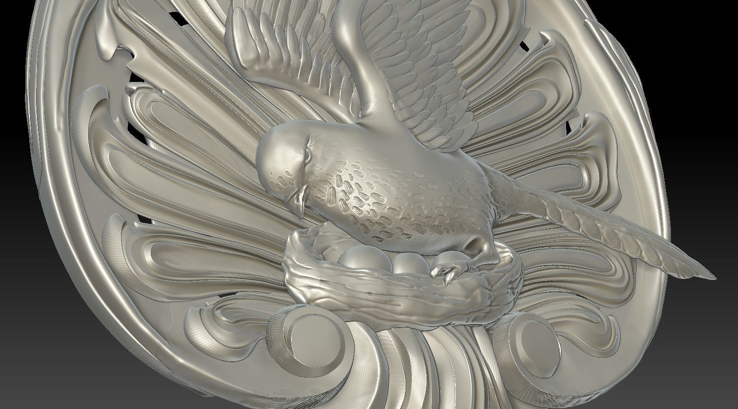 Bird On the Nest 3D print model_4