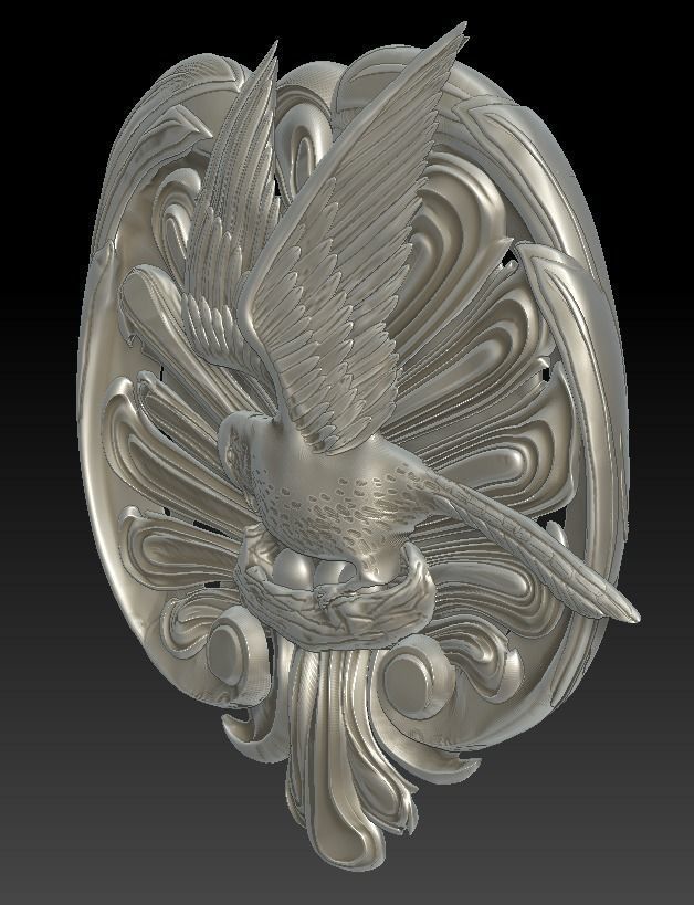 Bird On the Nest 3D print model_2