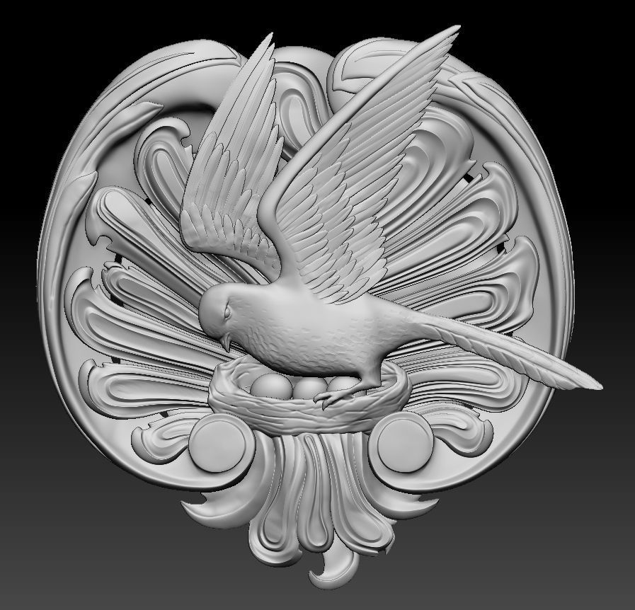 Bird On the Nest 3D print model_9