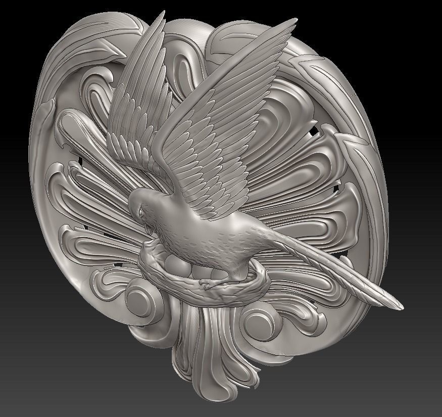 Bird On the Nest 3D print model_7