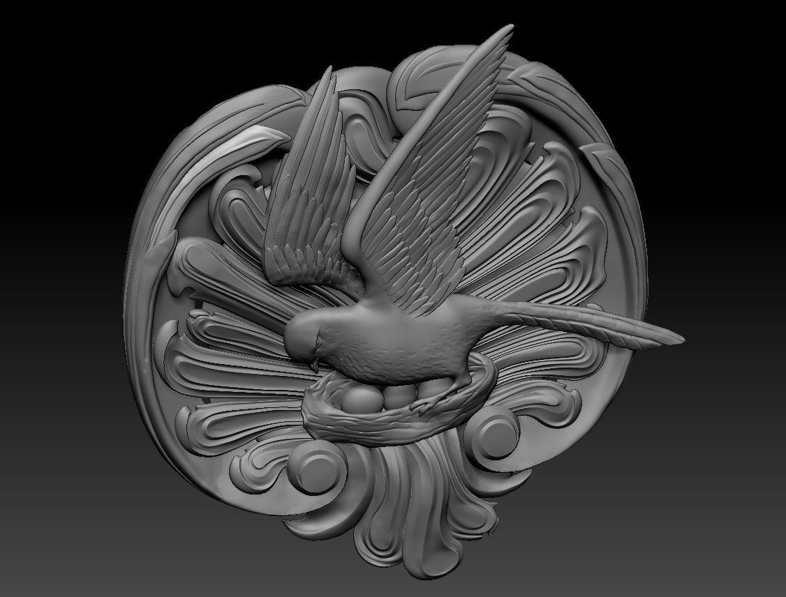 Bird On the Nest 3D print model_10