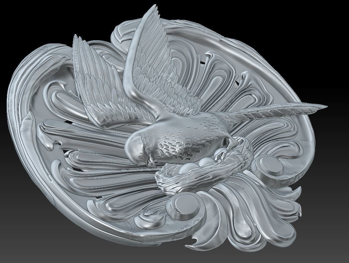 Bird On the Nest 3D print model_3
