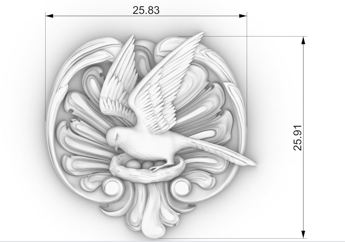 Bird On the Nest 3D print model_13