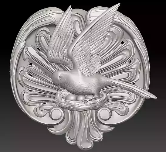 Bird On the Nest 3D print model