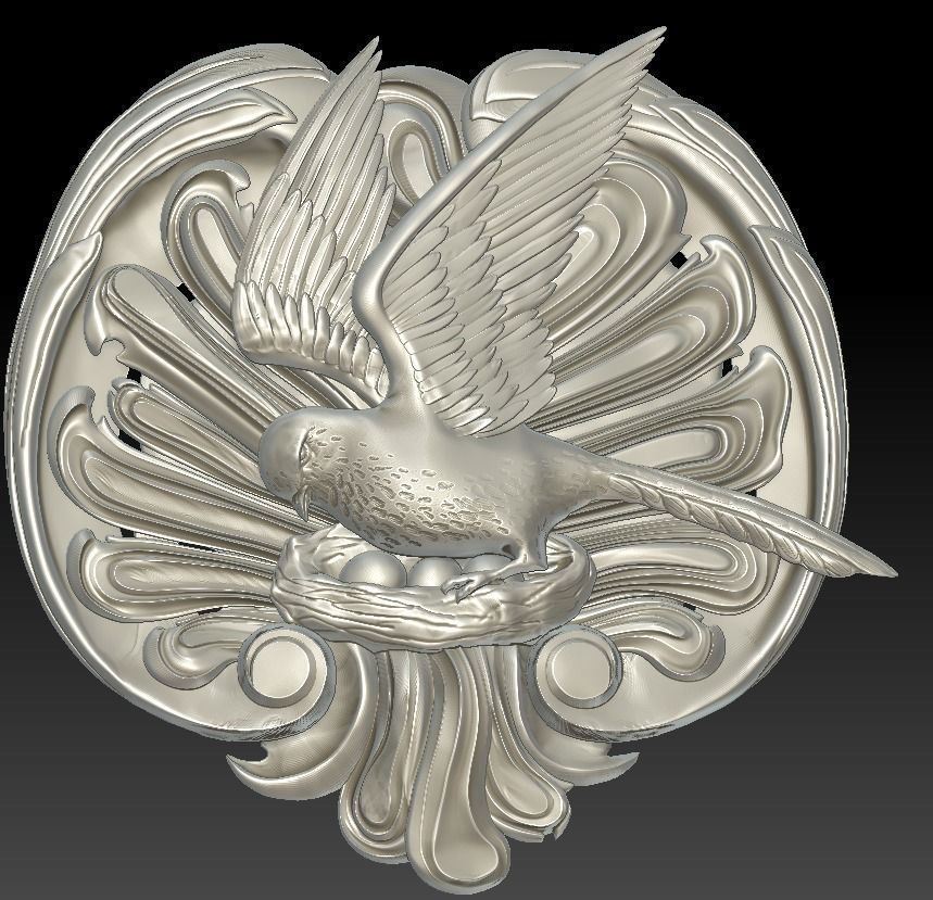 Bird On the Nest 3D print model_6