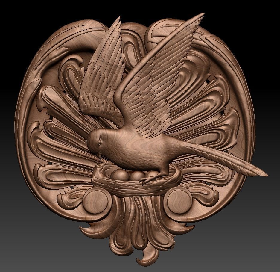 Bird On the Nest 3D print model_11