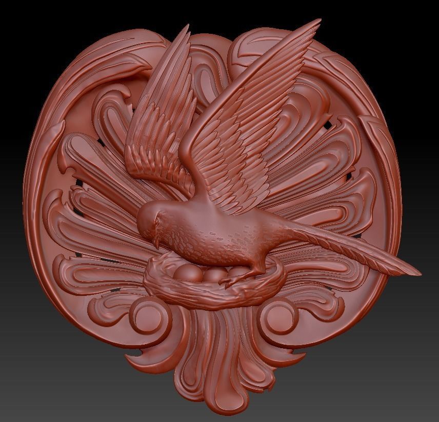 Bird On the Nest 3D print model_15