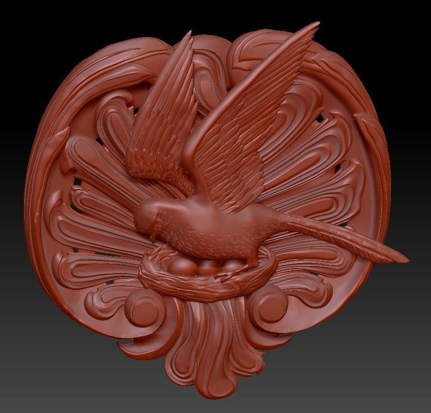 Bird On the Nest 3D print model_14