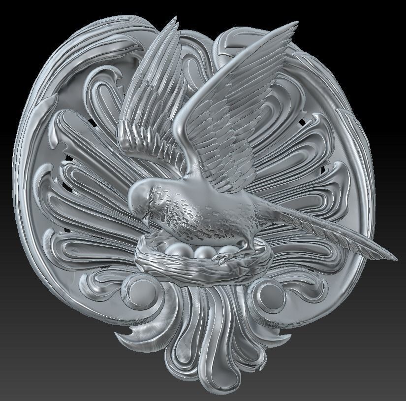 Bird On the Nest 3D print model_5