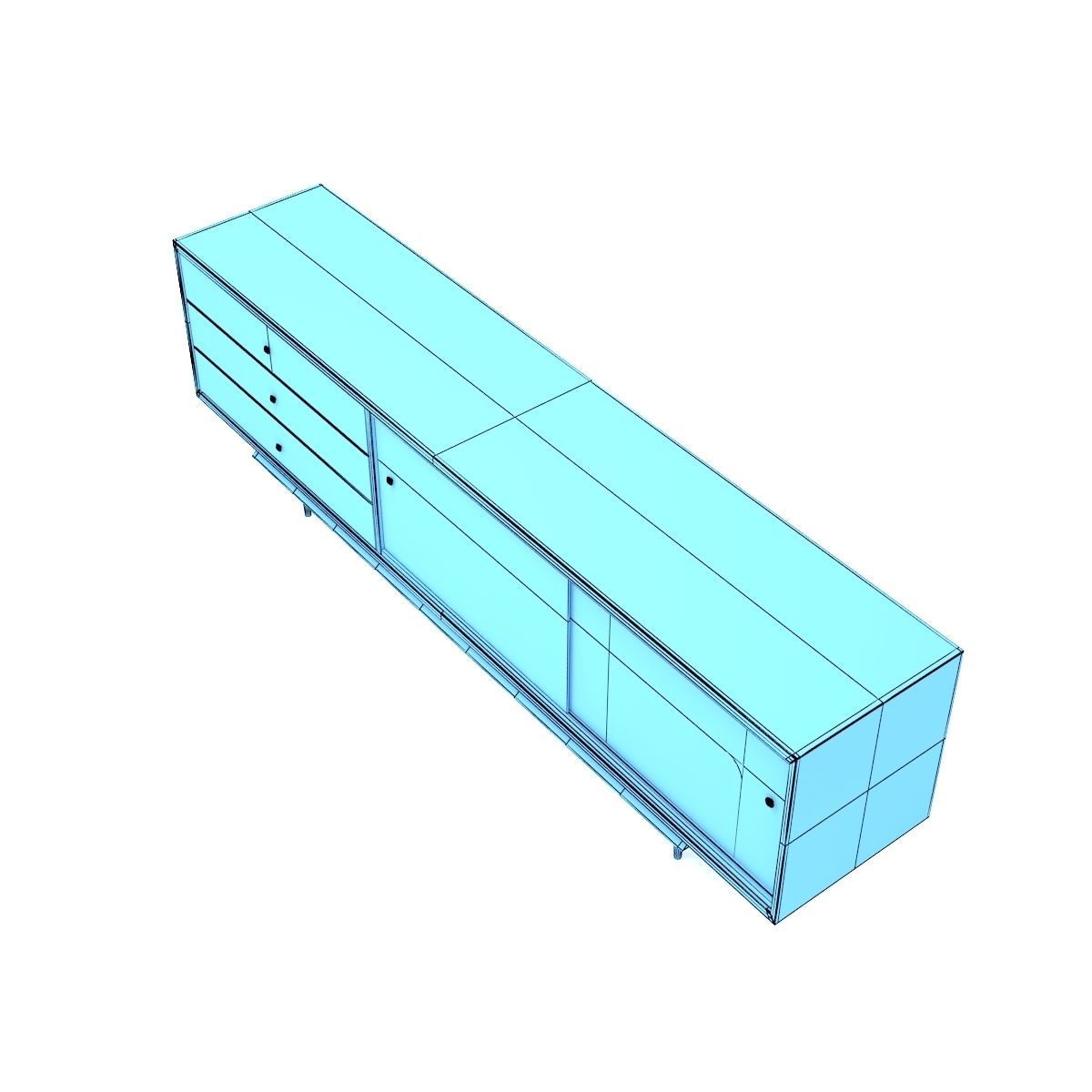 Retro Cupboard 8 3D model_9