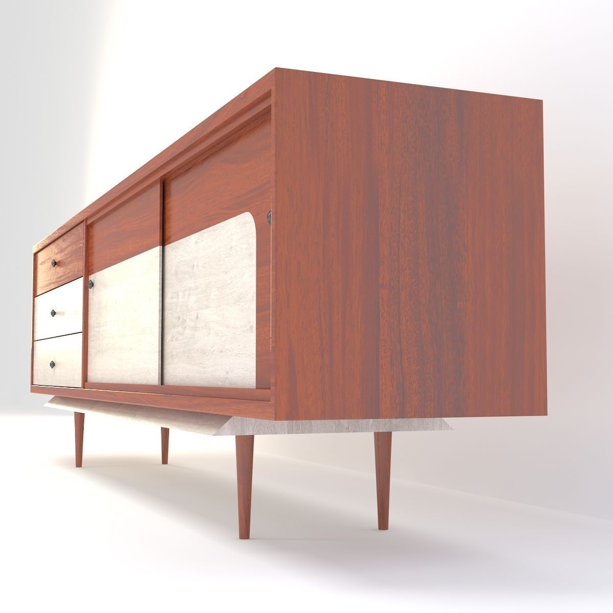 Retro Cupboard 8 3D model_7