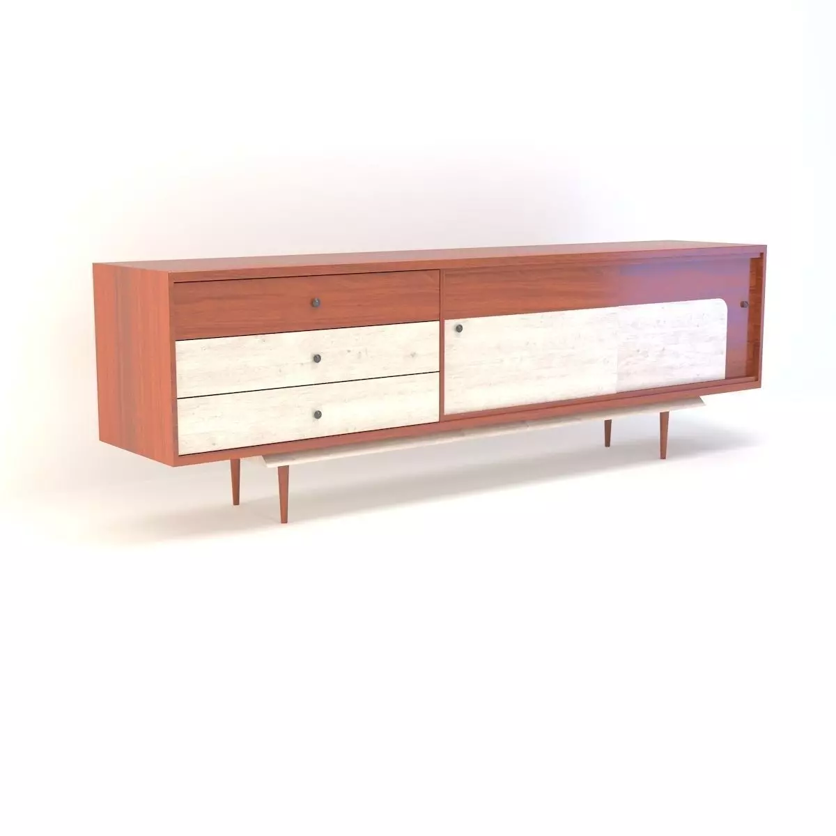 Retro Cupboard 8 3D model_0