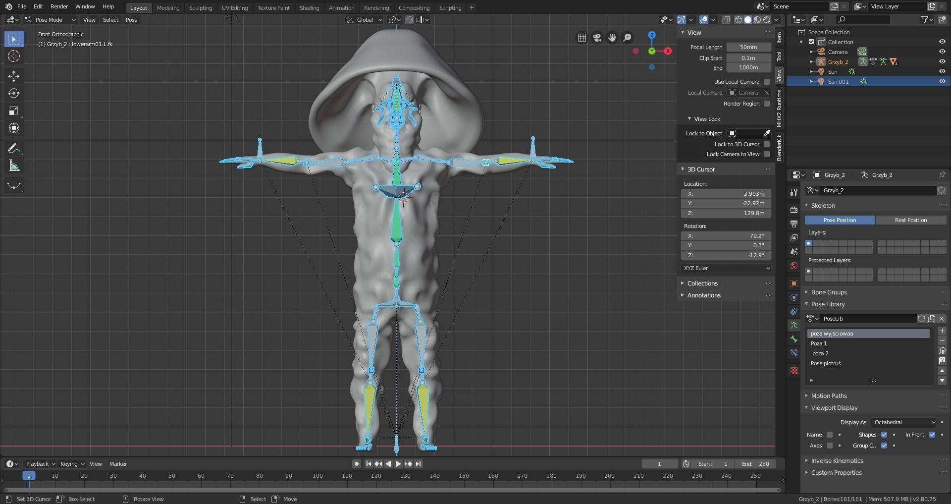 Mushrooman - Grzybiak - No2 Low-poly 3D model_13