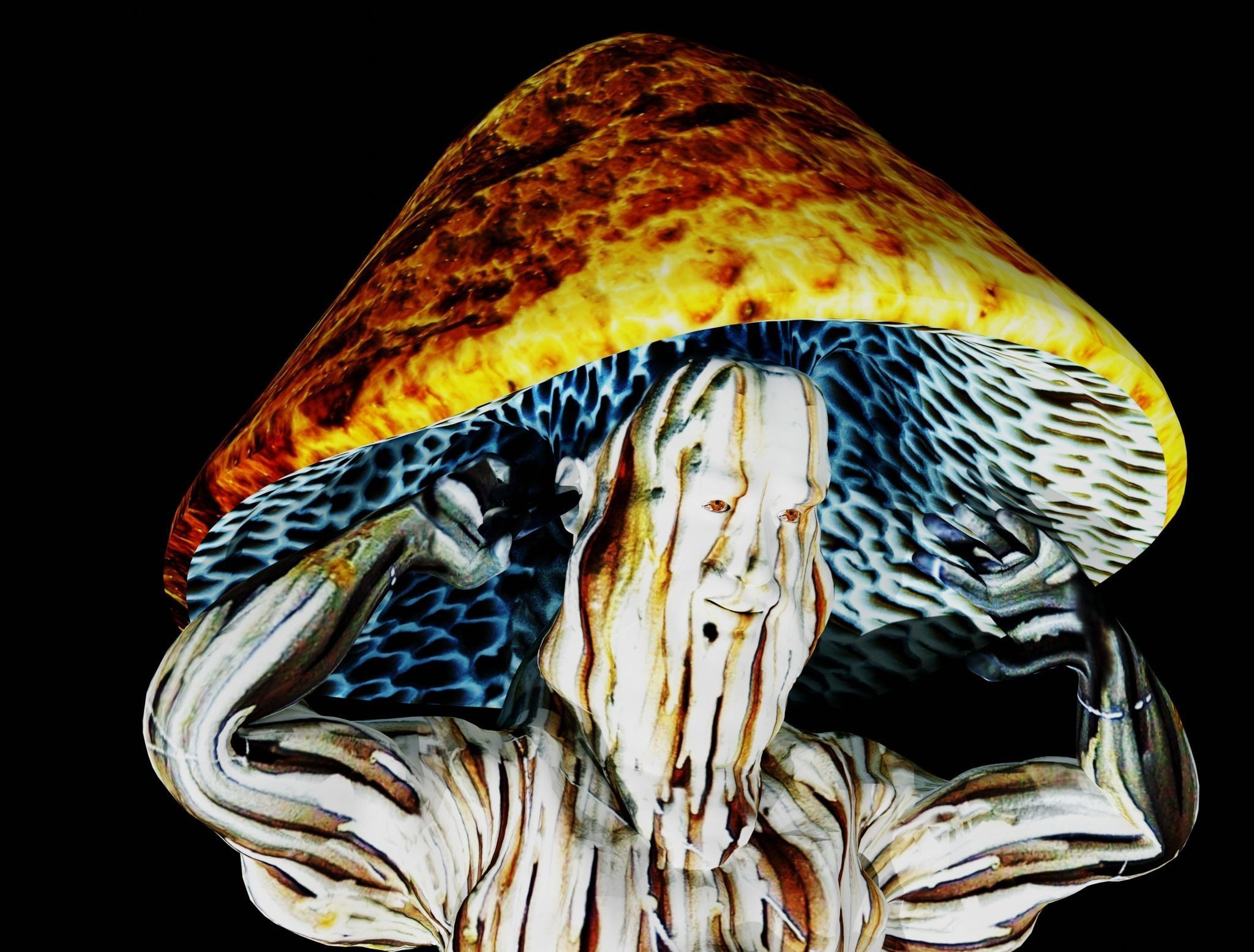 Mushrooman - Grzybiak - No2 Low-poly 3D model_9