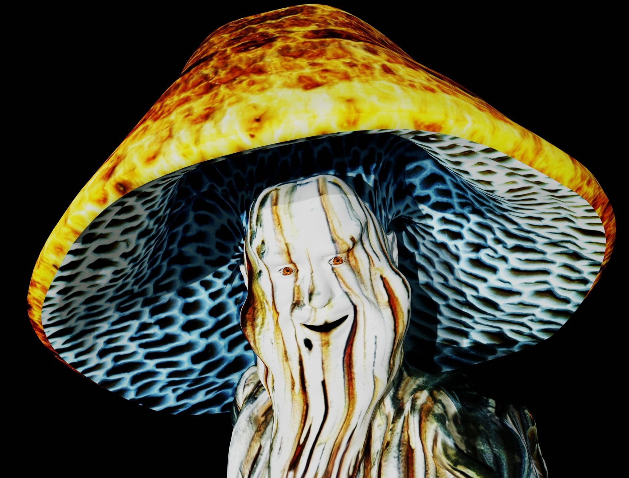 Mushrooman - Grzybiak - No2 Low-poly 3D model_7