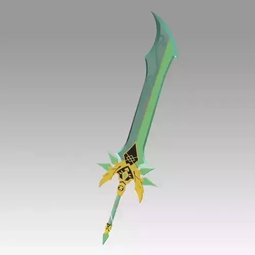 Genshin Impact Primitive Sword Cosplay Weapon Prop 3D print model