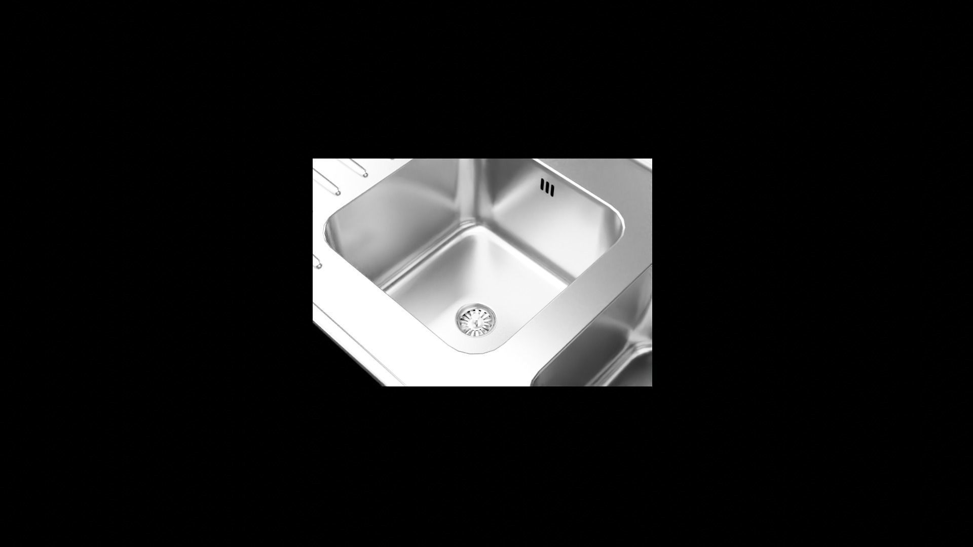 Sink with drainer - rounded Free 3D model_2