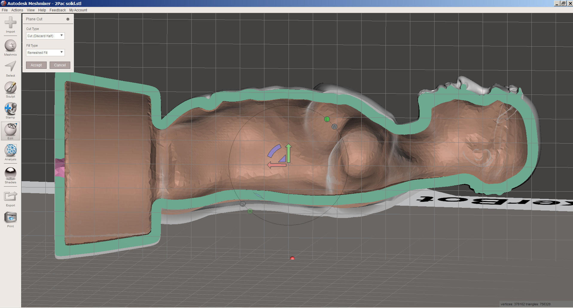 2 Pac bust of man with no shirt 3D print model_15