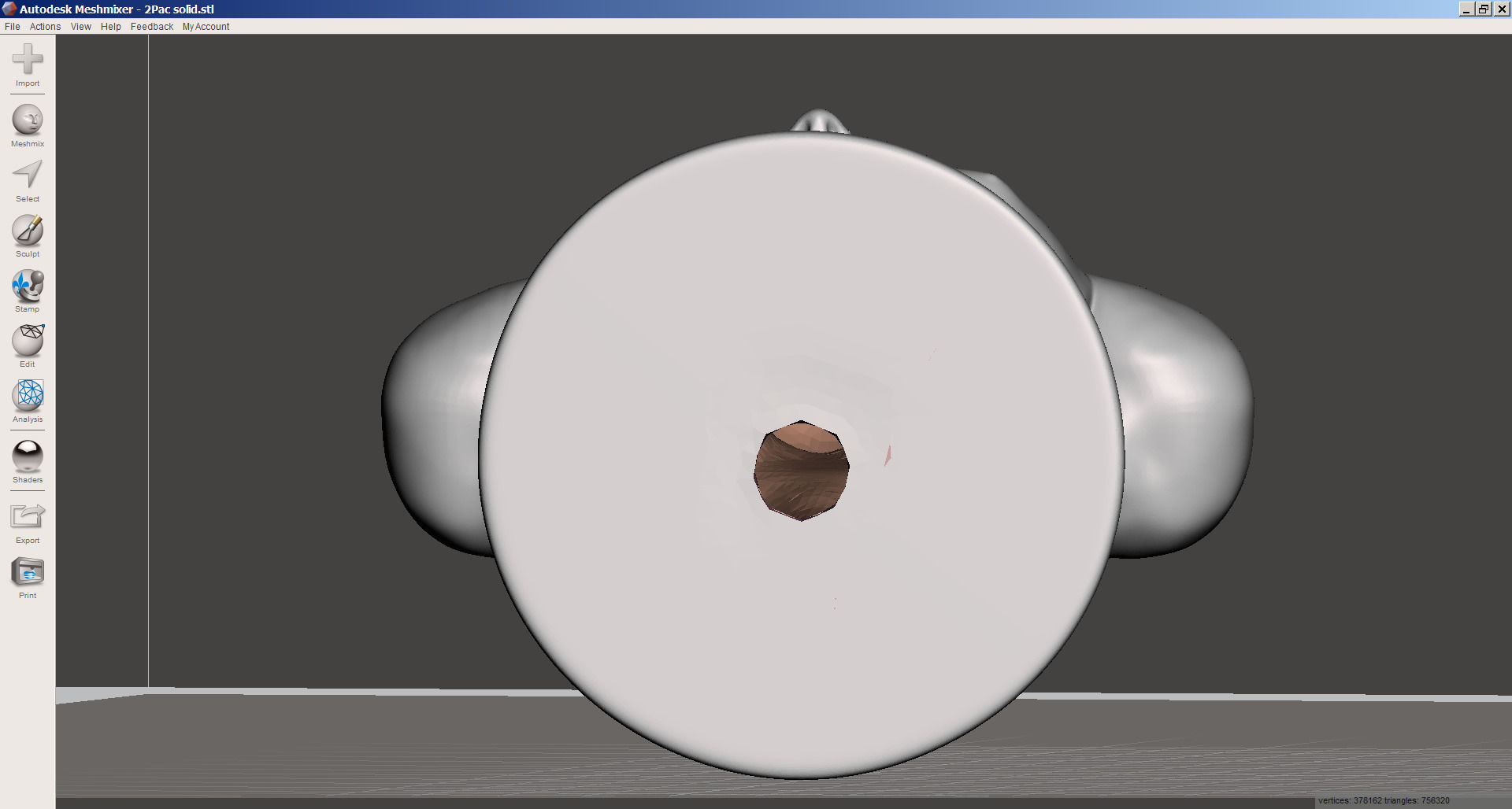 2 Pac bust of man with no shirt 3D print model_14