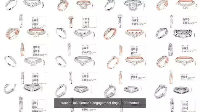 custom 18k diamond engagement rings