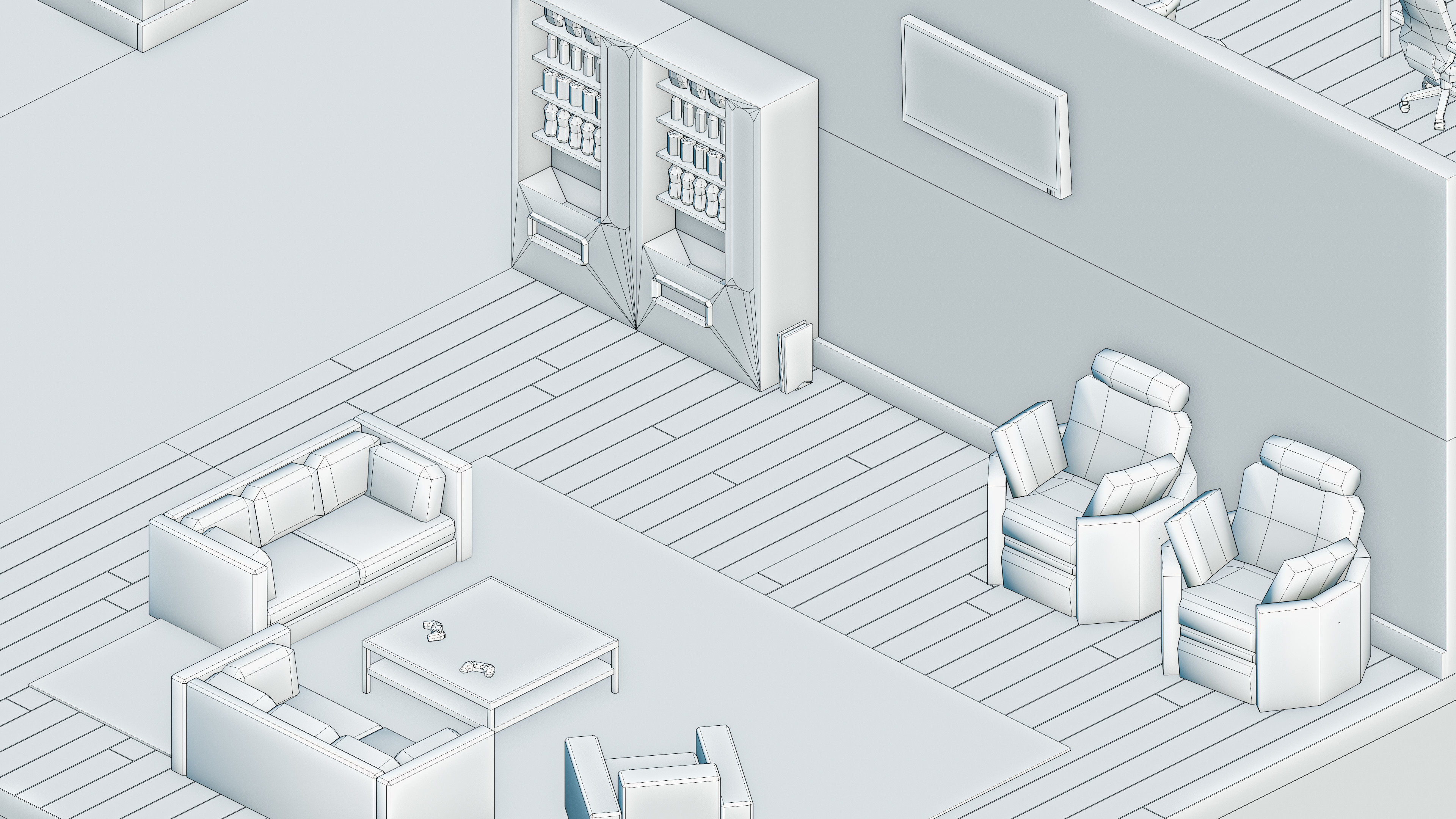 Office 2 Low-poly 3D model_62