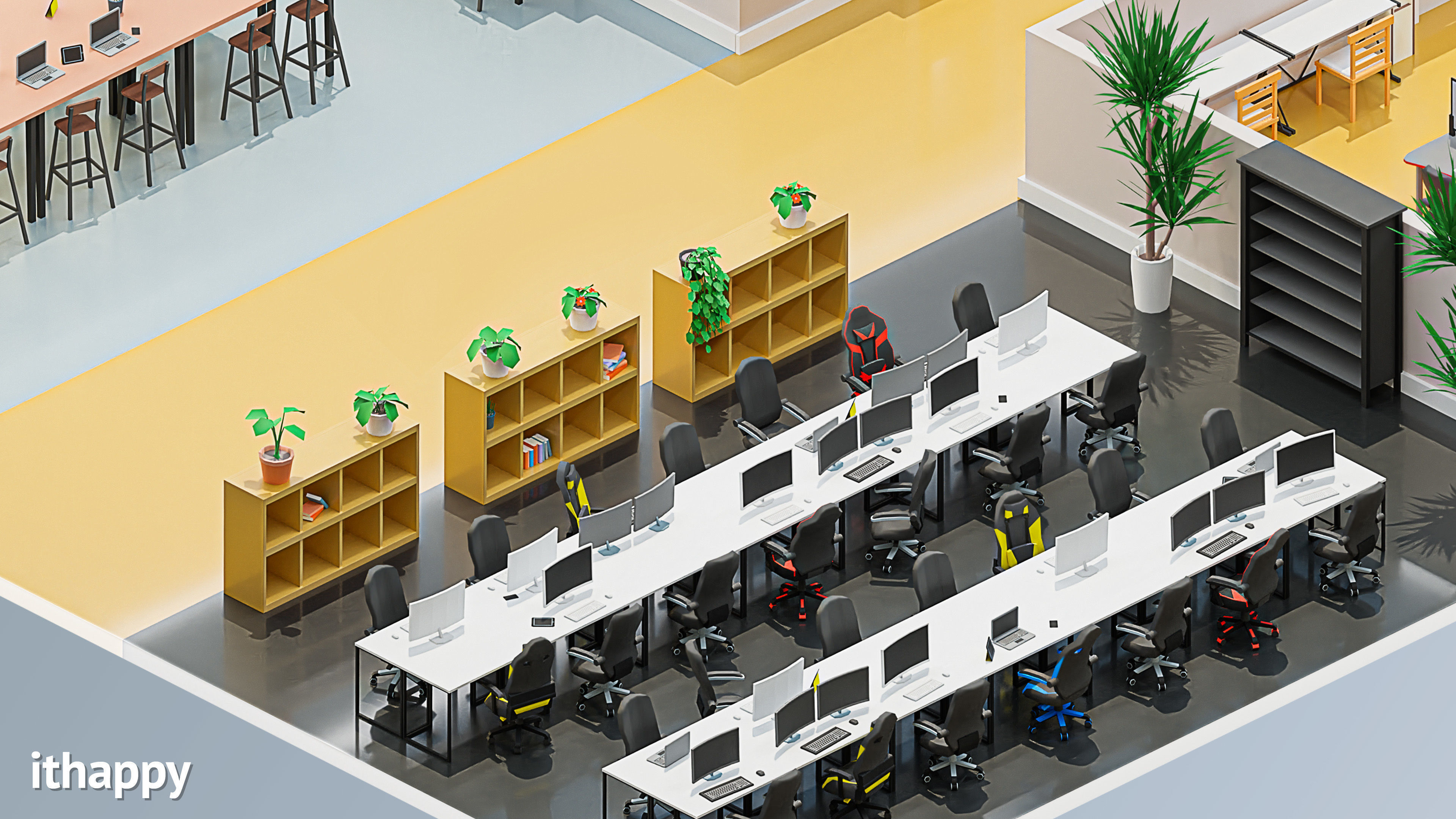 Office 2 Low-poly 3D model_13