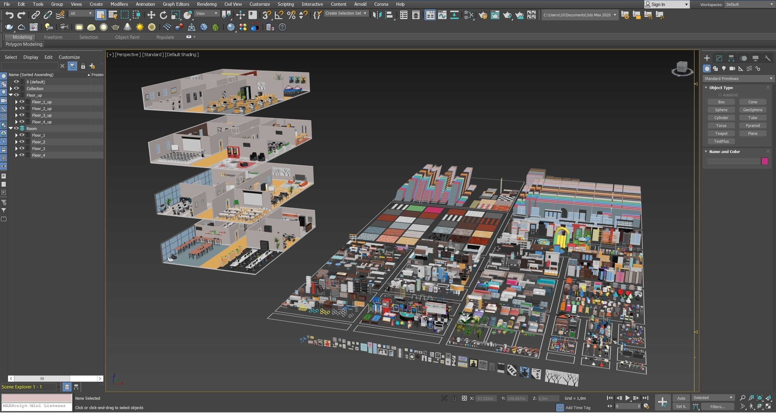 Office 2 Low-poly 3D model_60