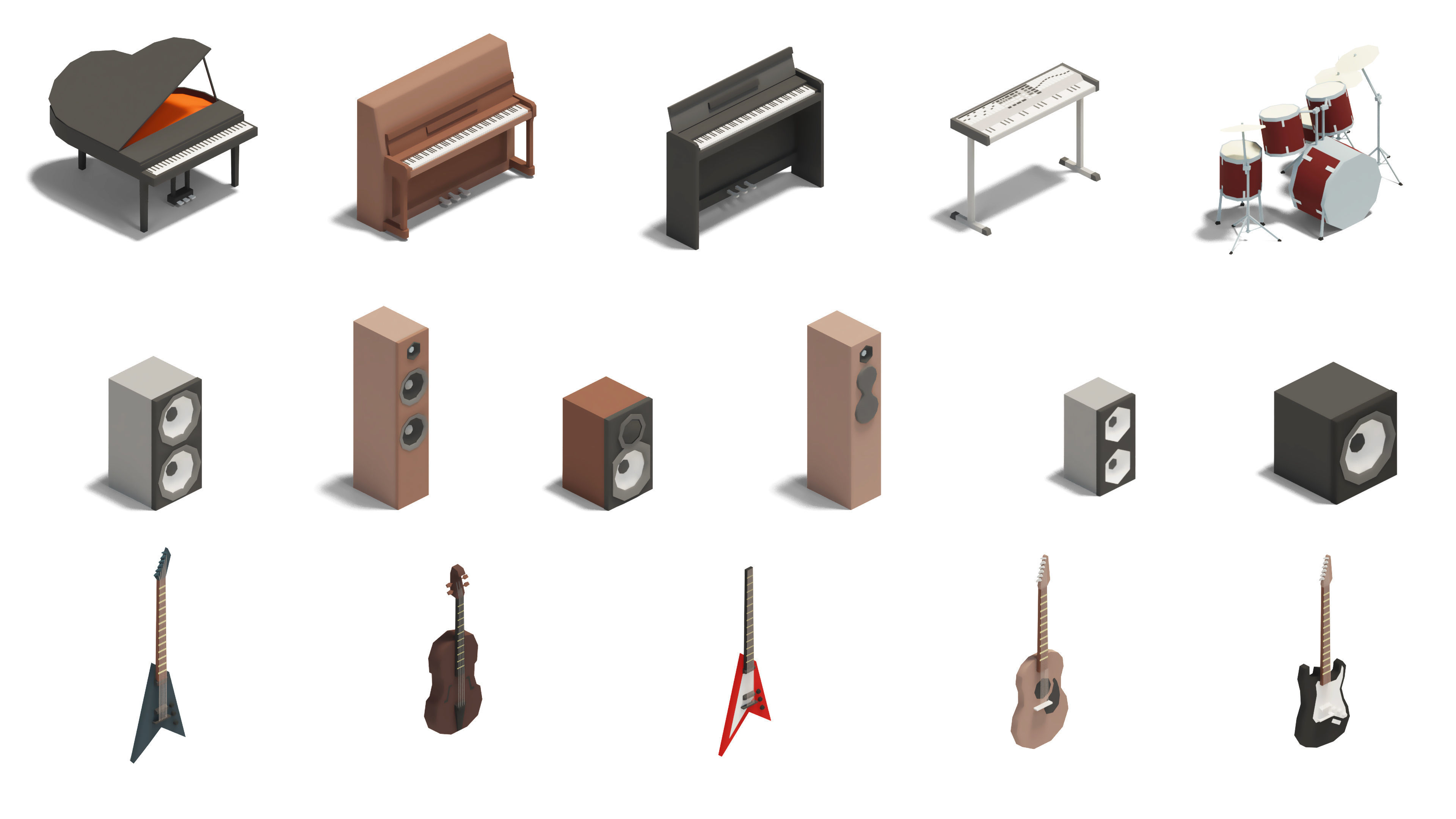 Office 2 Low-poly 3D model_40