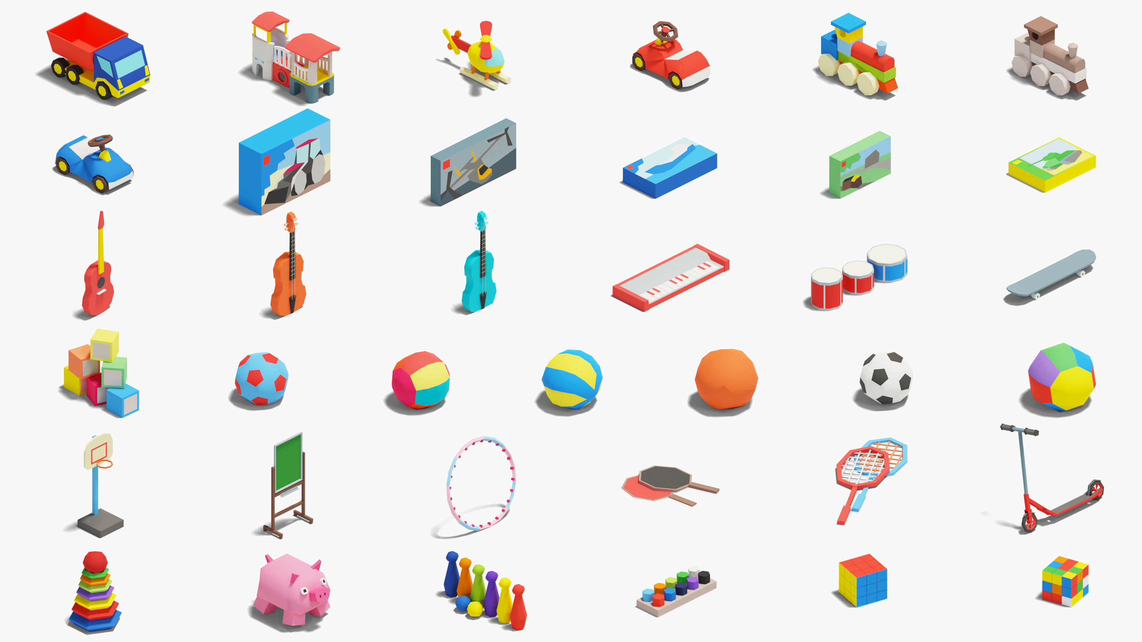 Office 2 Low-poly 3D model_51